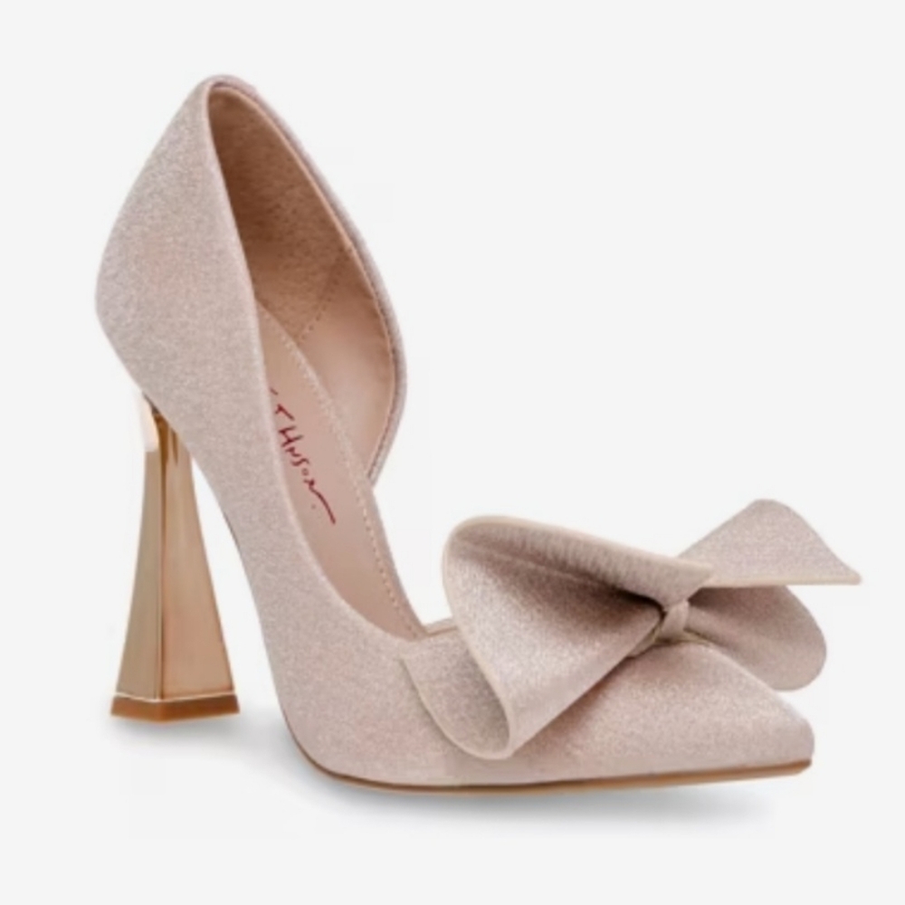Betsey Johnson NOBBLE Pink Glitter Heels